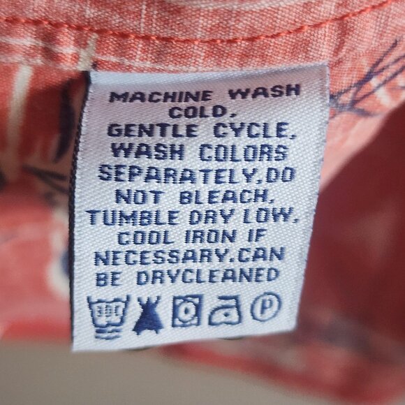 Reyn Spooner Shirt Mens 2XL Coral Aloha Hawaiian Sailboat Nautical Short Sleeve - Picture 6 of 11